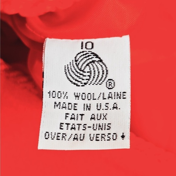 Vintage Herbert Grossman Cynthia Sobel Red Skirt Suit Size 10 Blazer 100% Wool - Picture 6 of 16